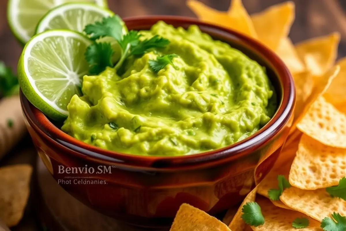 Guacamole with tortilla chips