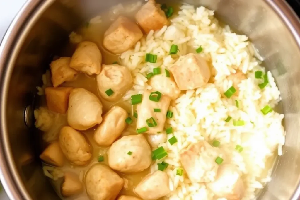 Instant Pot chicken and rice with frozen chicken