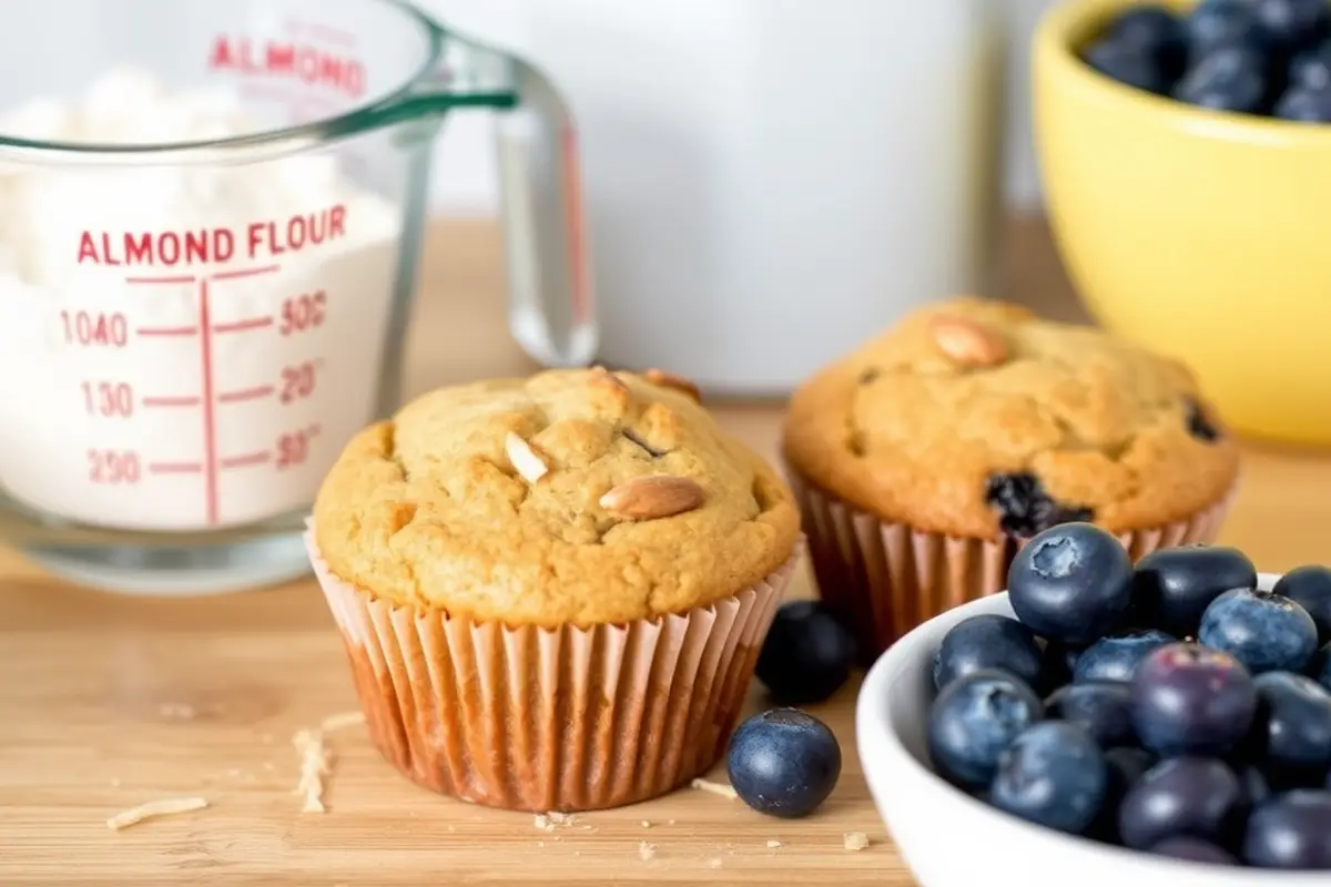 Low-sugar muffin with healthy ingredients