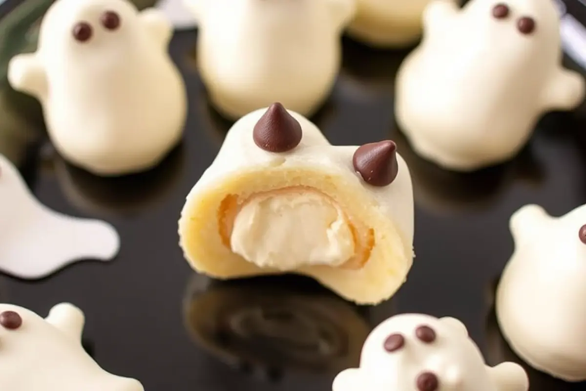 Ghostly Banana Bites for Halloween