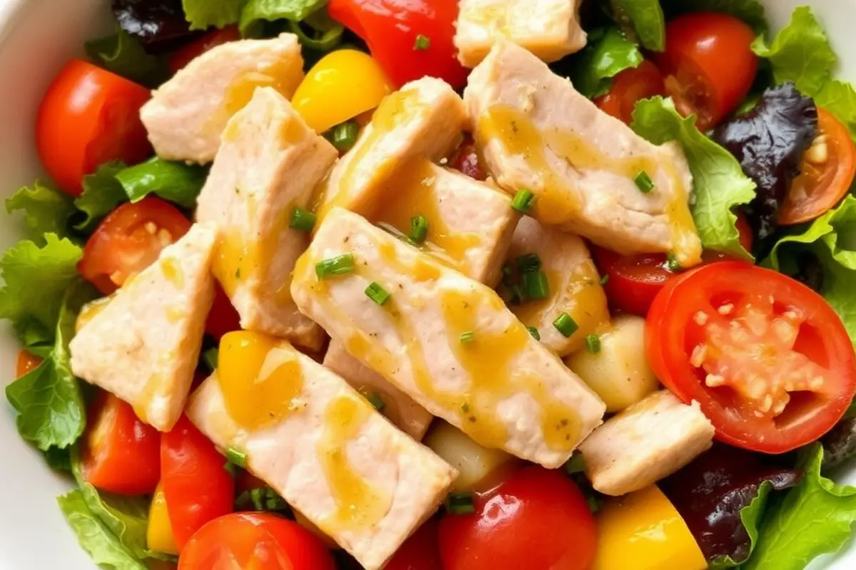 Healthy tuna salad with vegetables for weight loss