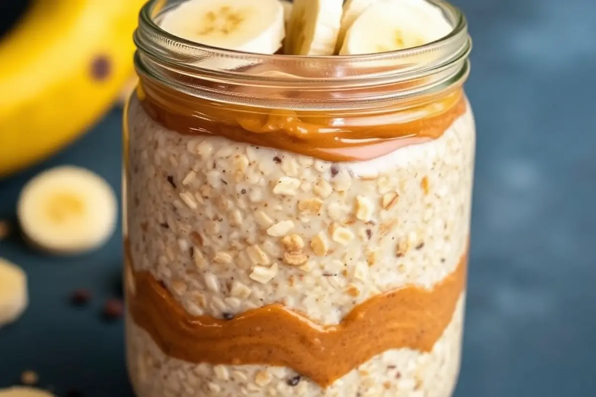 Peanut Butter Banana Overnight Oats